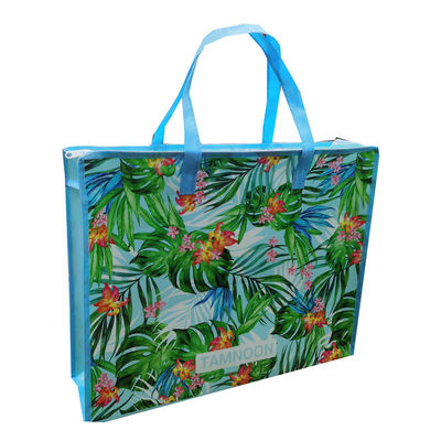 Eco Friendly Reusable Customized Size Shopping Bag Pp Woven Tote Bag dengan Genggam Ganda