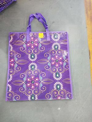 tas belanja pp desain warna-warni yang dapat didaur ulang