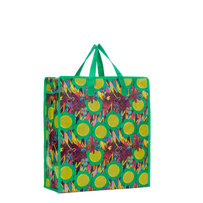 Ukuran Disesuaikan Pencetakan PP Woven Zip Shopping Polypropylene Bags With Logo