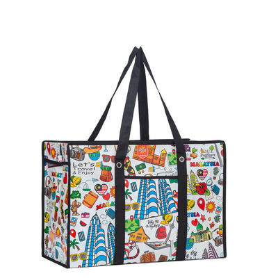 Pabrik dan disesuaikan tahan lama transparan PP Plastik Tas Belanja Dengan Logo Printing PP Woven Tas Belanja