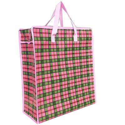 fashion desain baru pp belanja zip tas paket besar shopper kain tas