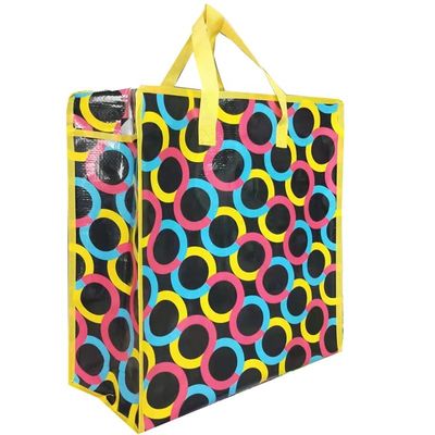 fashion desain baru pp belanja zip tas paket besar shopper kain tas
