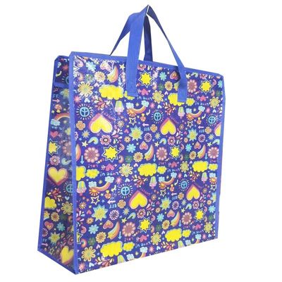 fashion desain baru pp belanja zip tas paket besar shopper kain tas
