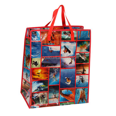 Tas belanja yang dapat digunakan kembali Laminated Pp Woven Bag Bag Flower Design Gravure Printing Shopping Bag