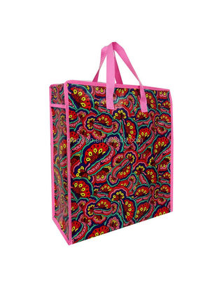 Tas belanja yang dapat digunakan kembali Laminated Pp Woven Bag Bag Flower Design Gravure Printing Shopping Bag