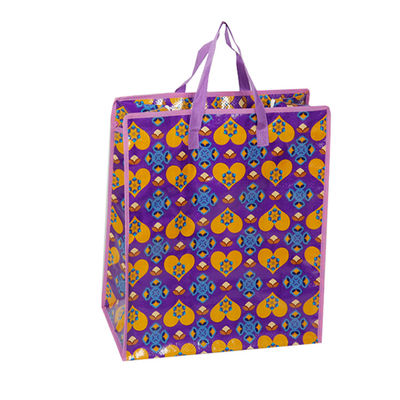 Tas belanja yang dapat digunakan kembali Laminated Pp Woven Bag Bag Flower Design Gravure Printing Shopping Bag