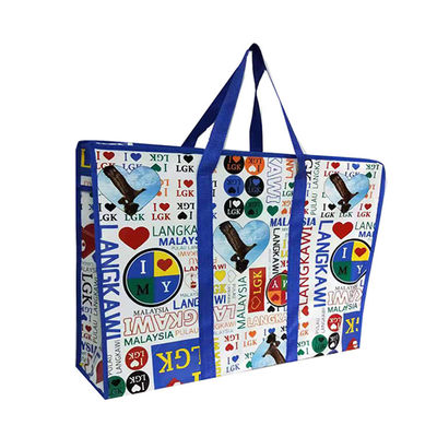 Zipper Top Pp Non Woven Shopping Bags dengan Genggam