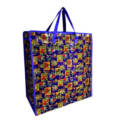 Laminated Non Woven Pp Grocery Shopping Bag Zip Bags Long Handle Tote Bags yang dapat digunakan kembali