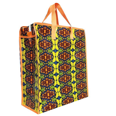 Tas belanja Pp Woven Laminated Shinny Bercahaya Berpakaian ulang Tas belanjaan Custom