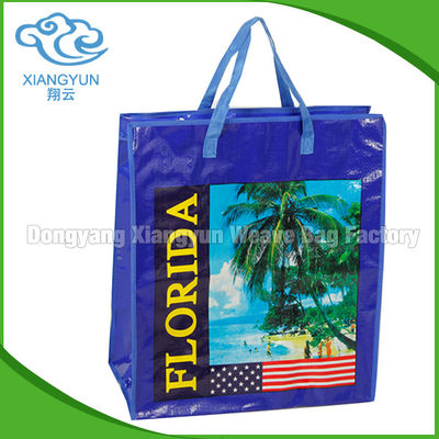 Tas Tenun Desain Florida Tas Polypropylene Dengan Genggam CMYK