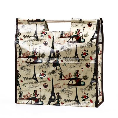 lingkungan polypropylene woven shopper bag/eco-friendly gravure printing pp woven bag paket tas belanja