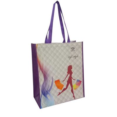 30 hingga 50cm Daur Ulang Pp Tas Perbelanjaan Woven Custom Kantong Grocery yang Dapat Digunakan Lagi