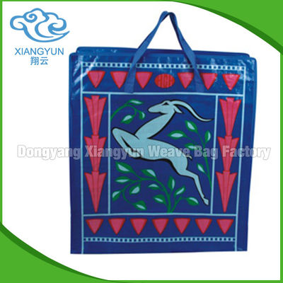 Printing Gravure Pp Woven Small Laminated Tote Bags Handled Woven Shopper Bag