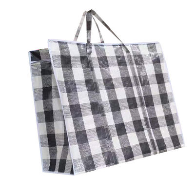 Aman Compact Packing PP Check Bag Ringan Laminated Non Woven Polypropylene Bags Penutupan Zipper