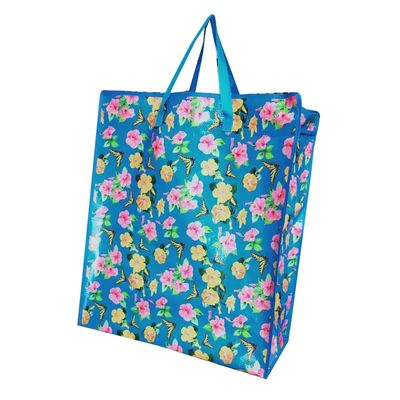 PP Woven Lamination Material Custom Grocery Bags dengan Pp Webbing Handle