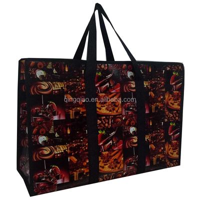 Eco Friendly Glossy Laminated Tote Bag Dengan Pegangan Tenun Kuat
