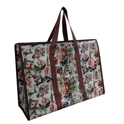 Logo atau Desain yang Disesuaikan Tas Belanja Daur Ulang Untuk Belanja Ramah Lingkungan