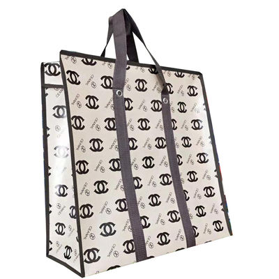 Kantong Tote Shopping Canvas Dengan Penutupan Zipper Dan Desain yang Dapat Dikustomisasi