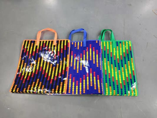 Eco Friendly Custom Laminated PP Woven Shopping Bags With Gravure Printing Desain Pribadi