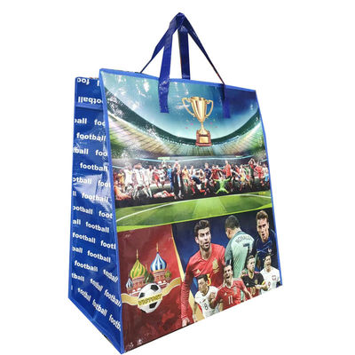 Desain yang disesuaikan Laminated Woven Sacks Tas Dengan Handle Woven Dan Penutupan Zipper