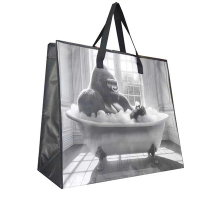 Customized Logo Woven Handle PP Woven Shopper Bags