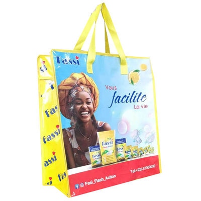 Waterproof Paket harian Pp Tas belanja dengan tali bahu disesuaikan PVC lapisan