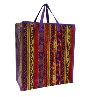 Tas belanja bergelangan ganda yang dapat digunakan kembali dengan tutup ritsleting