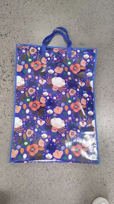 Penutupan Zipper atau Snap Kantong belanja daur ulang Genggaman diperkuat Desain tahan lama