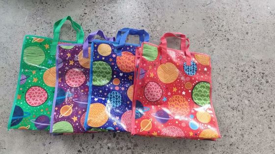 Tas belanja plastik khusus perjalanan dengan ritsleting atau penutupan snap