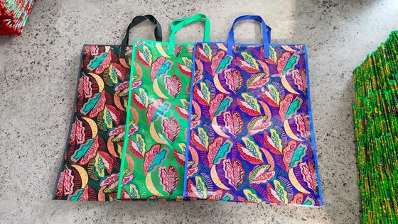 Tas Belanja Anyaman PP Kustom dengan Tinta Ramah Lingkungan Kapasitas 10kg